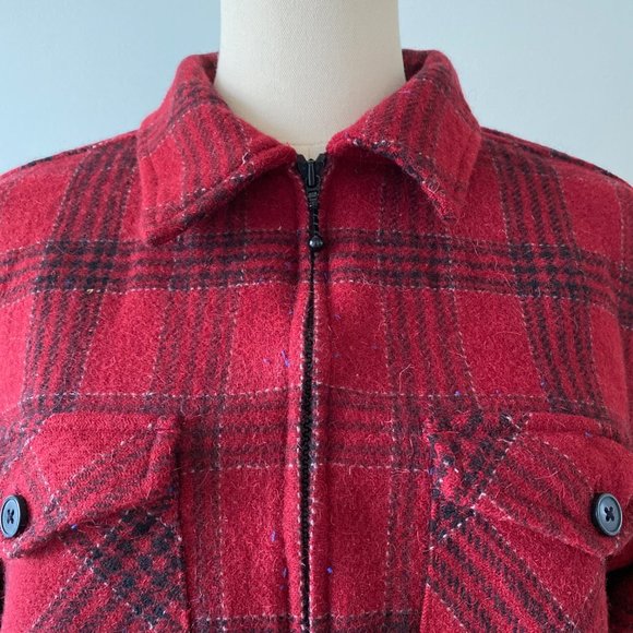 Woolrich Red Plaid Jacket with Zipper (Large) - Picture 2 of 15